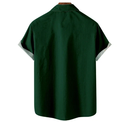 Camisa de vestir de boda de playa de guayabera cubana informal con botones de manga corta para hombre - Imagen 11 de 43