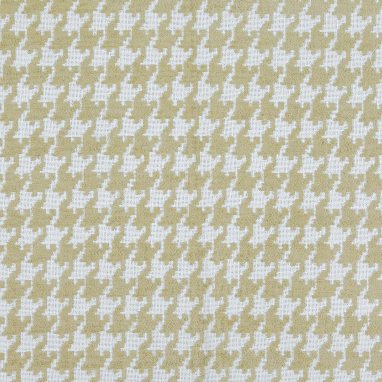 5 Yards Chenille Houndstooth Upholstery Fabric in Bistro Bisque USA Made