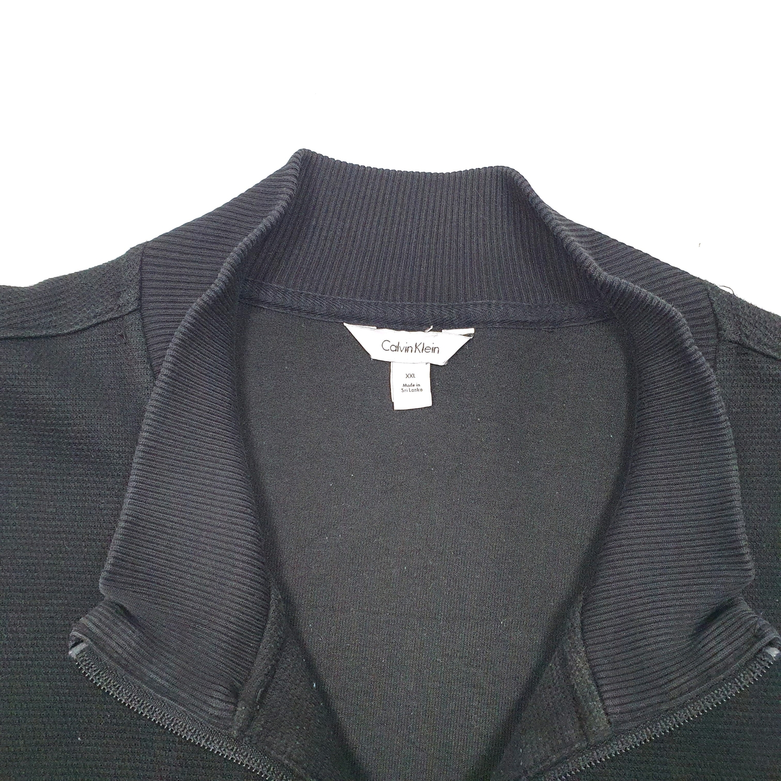 CALVIN KLEIN Full Zip Cotton Jumper Sweatshirt Mens L image 2
