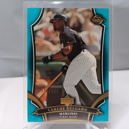 2005 Sweet Spot Gold Florida Marlins Baseball Card #11 Carlos Delgado 372 /599 - Picture 3 of 4