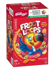Kellogg's Froot Loops Cereal 1.1 KG /38.8 oz Jumbo Size {Imported from Canada}