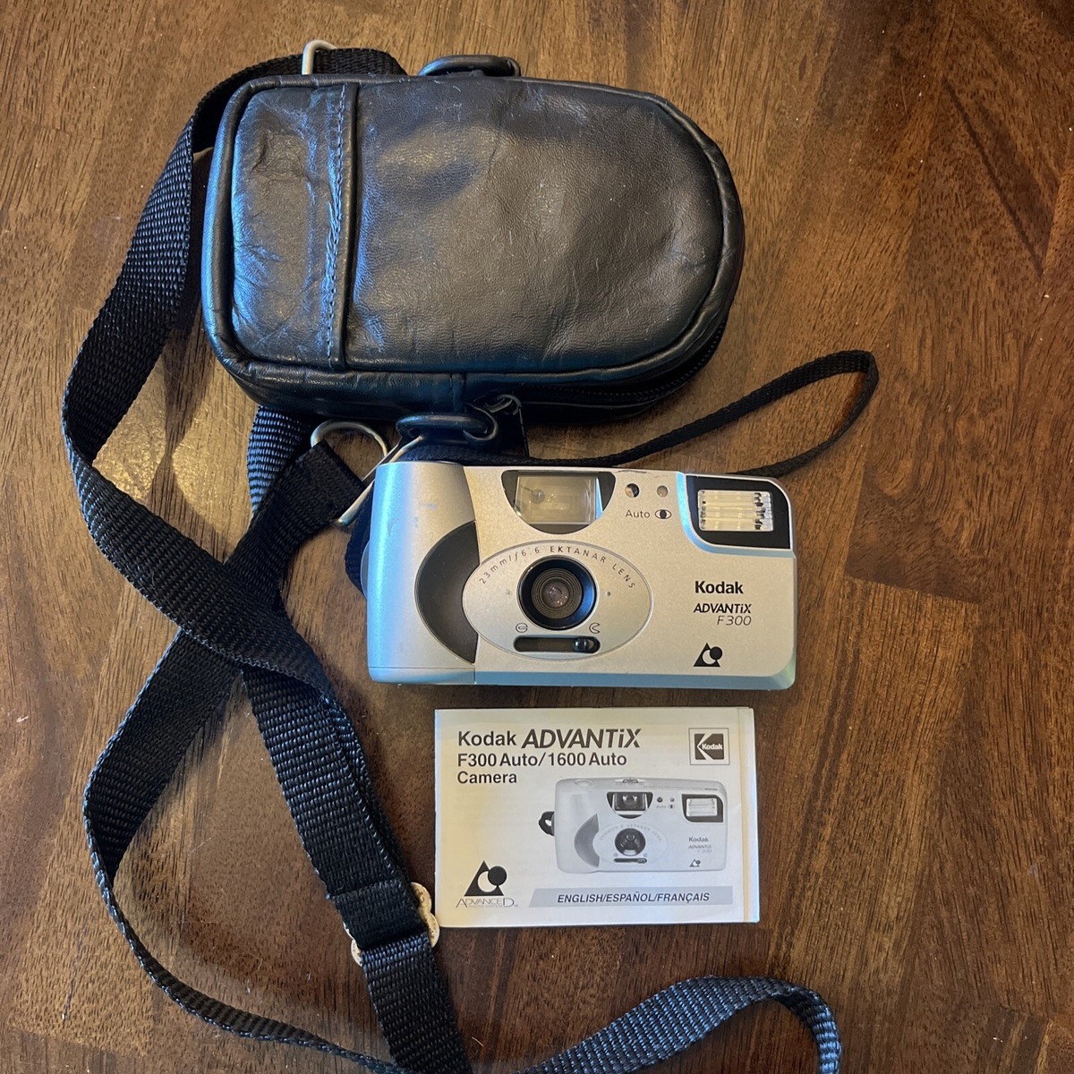 Kodak Advantix F300 APS Film Camera Silver With Soft Case And