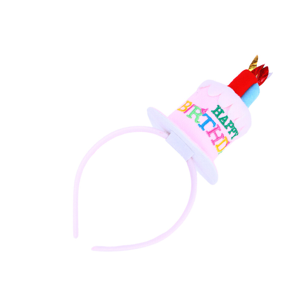 Birthday Candle Headband Cake Headwear Santa Hat for Adults Accessories
