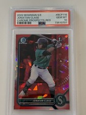 2022 Bowman Sapphire Jonatan Clase Red  Refractor /10 🔥 PSA 10 Gem mint! Rare