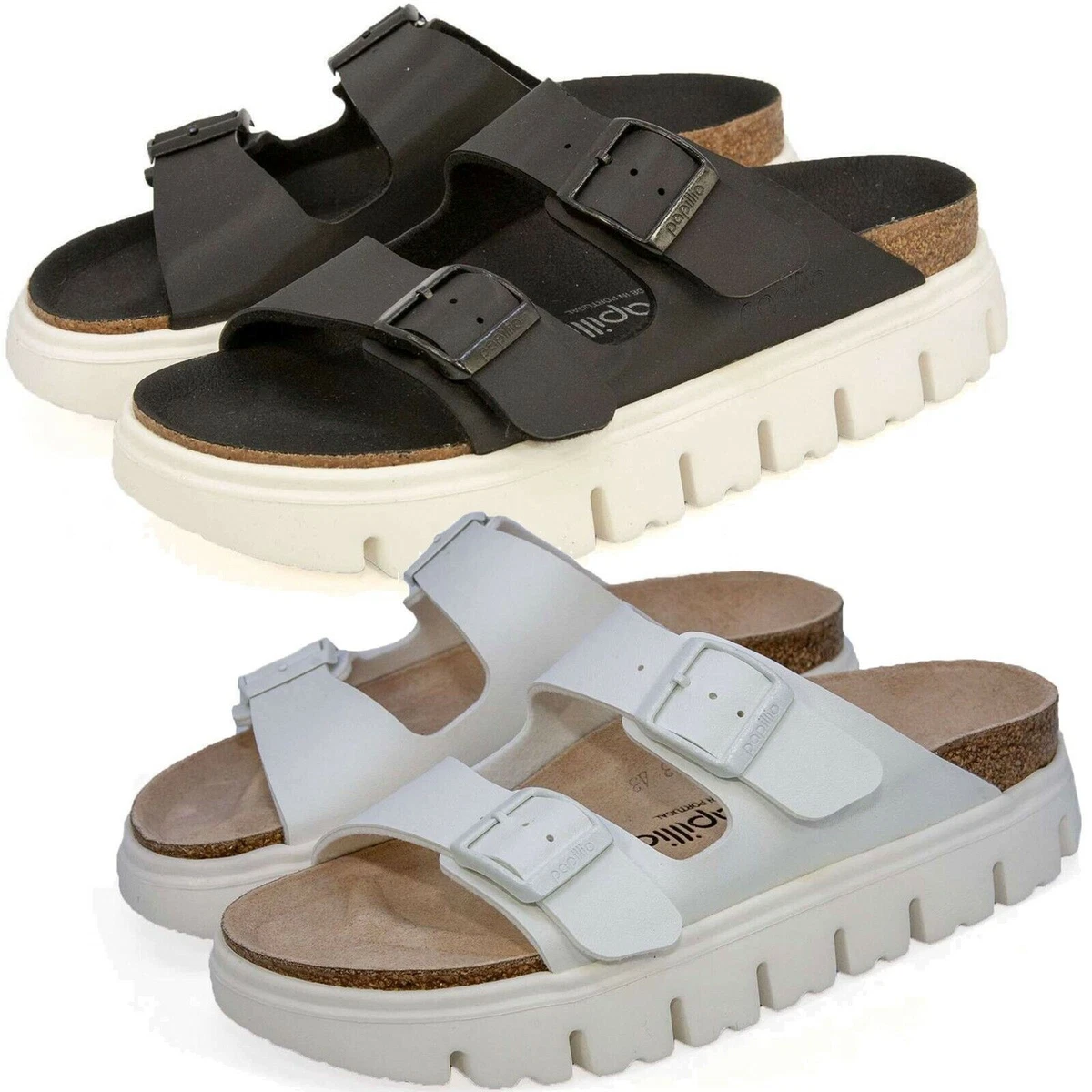 NEW Birkenstock Womens Arizona Platform Open Toe Two Strap Sandals