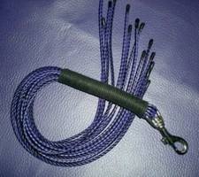 Flogger 21" Purple Vinyl Thong flogger, Trigger Snap Unisex Handcrafted USA