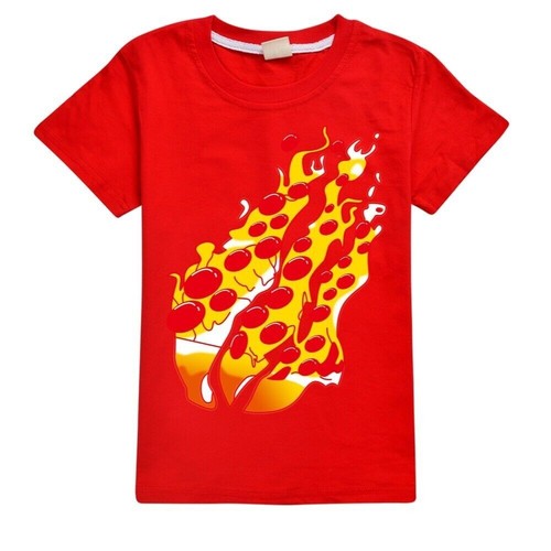 Kids Boys PRESTONPLAYZ Flame Print Summer T-shirt Casual Short Sleeve Tee Top UK - Picture 23 of 26