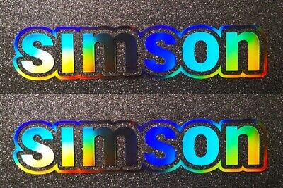 2 x SIMSON Tankaufkleber 17 cm • Hologramm • Sticker S50 S51 S70
