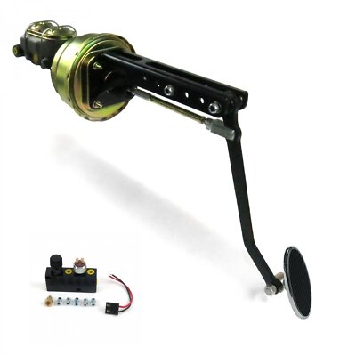Universal ADJ 7 Dual Power Brake Pedal Kit VT Disc/Disc Small Chrome Oval Pad