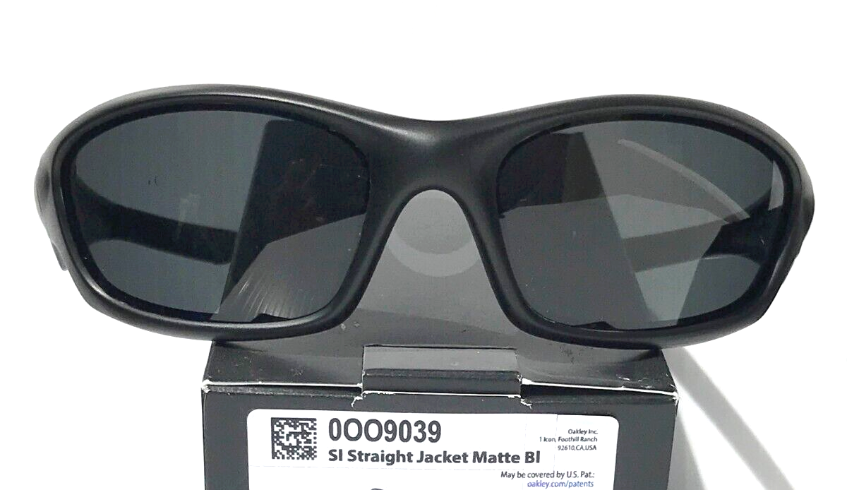OAKLEY STRAIGHYJACKET ストレートジャケット-ブラック Standard Issue Straight Jacket® Grey Polarized Lenses, Matte Black