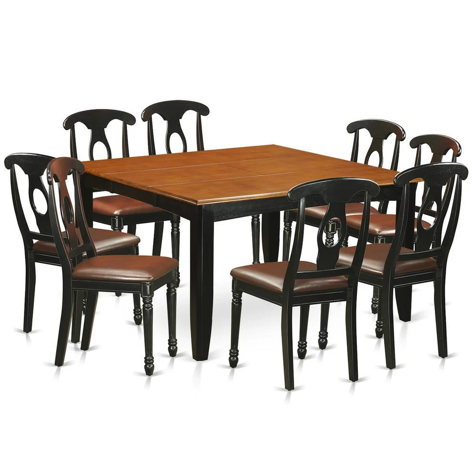 9  Pc  Dining  room  set-Dining  Table  and  8  Wood  Dining  Chairs - Image 4 of 4