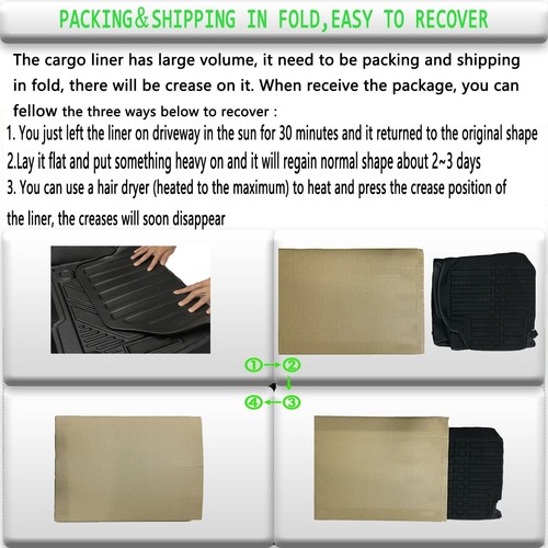 Rear Cargo Trunk Liner Carpet Floor Cover Mat fit for Honda Accord 2013-2017 - Foto 3 di 18