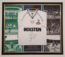 FRAMED Paul Gascoigne of Tottenham Signed SHIRT Autograph Jersey Spurs Display!