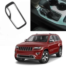 Carbon Fiber Gear Shift Panel Cover Trim Ring for Jeep Grand Cherokee 2016-2021