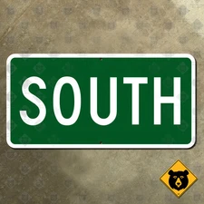 Business California SOUTH auxiliary banner highway 1961 road route sign 12x6