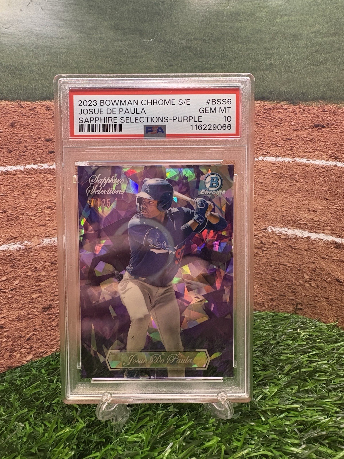 2023 Bowman Chrome S/E Josue De Paula Purple Sapphire Selections /25 PSA 10