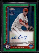 2025 Topps Pro Debut Alex Clemmey Chrome Auto Green Refractor #/99