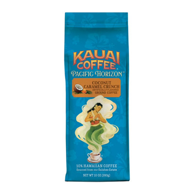 Kauai Coffee  Coconut Caramel Crunch Medium Roast Arabica, Ground Coffee, Bag 10