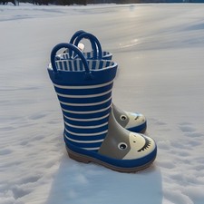 Lily and Dan Rain Boots Snow Rubber Pull Handles Little Girls Boys y33