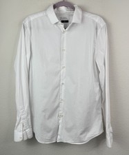 VERSACE COLLECTION Trend Mens Dress Shirt White Button Front Sz 41 16 Old Money