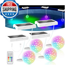 Boxpsii Solar Pool Lights For Inground Pools4 Pack Upgraded Usb Rechargeable