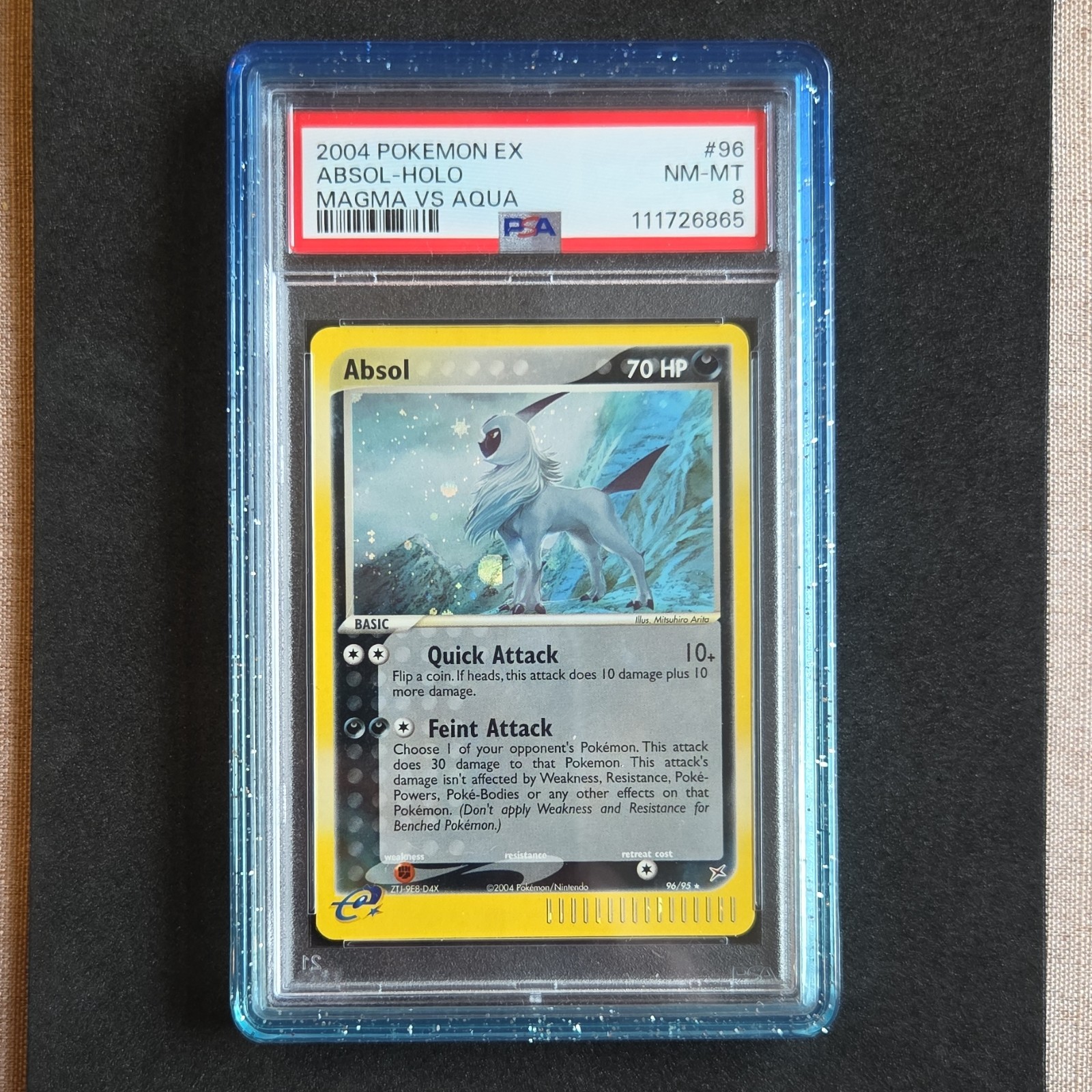 Pokémon Absol 96/95 Team Magma vs Team Aqua Secret Rare PSA 8 Guard Included