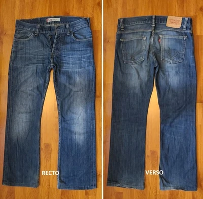 JEANS LEVIS 512 "Bootcut" W32 L30 (FR t42)  bleu foncé délavé 2510 - Photo 1/4