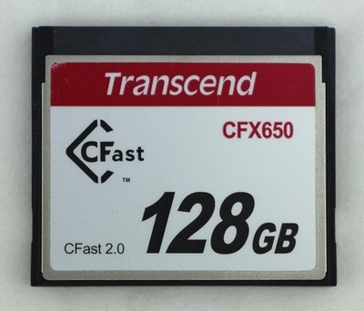 Transcend 128GB CFast 2.0 Card - TS128GCFX650 - Used - Tested & Working