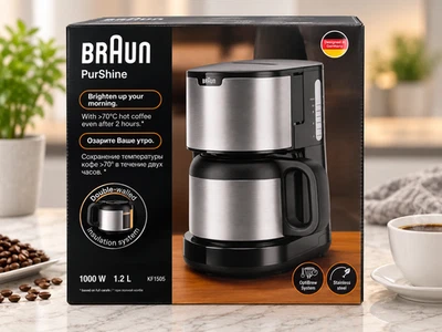 Braun PurShine Thermo Filterkaffeemaschine Kaffeemaschine 1,2 L  - Bild 1 von 3