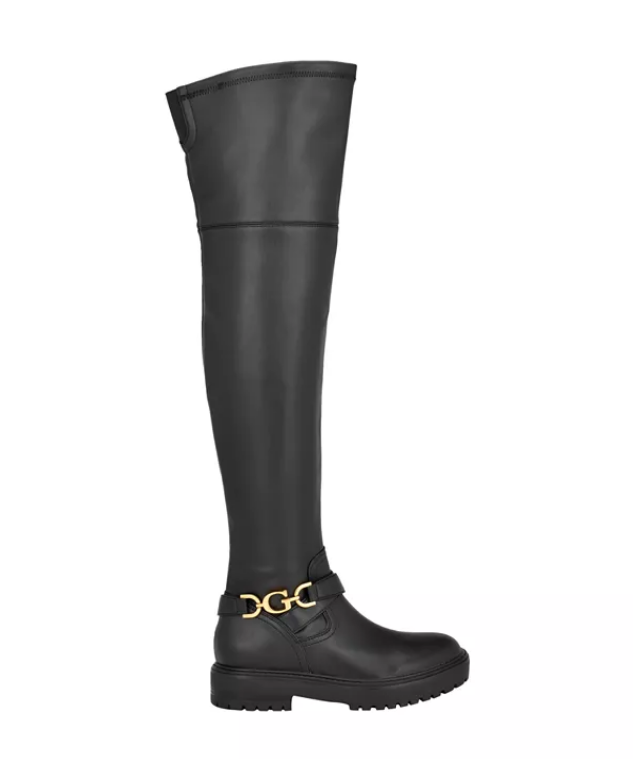 SAOLA Stivali GUESS donna Jellio sopra il ginocchio suola con cinturino ornamentale neri taglia 9 5M