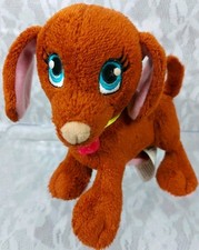 Barbie Puppy Dog Stylin' Pups Brown Pink Barking Barks 5" Plush Stuffed Toy 2009