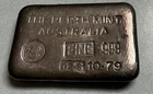 10.79 oz Silver Bar Perth Mint 999 pure Vintage 1980's Serial #7634