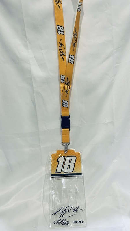 NASCAR - Kyle Busch - Credential Holder with Lanyard #18