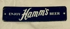 Hamm's Beer Classic Sign Porcelain Enamel  Breweriana Vintage Sign 1 1/2” x 6”