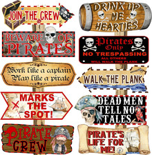 20-Piece Pirate Party Directional Signs Decor Perfect for Pirate Party D