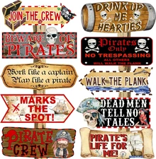 20-Piece Pirate Party Directional Signs Decor – Perfect for Pirate Party D