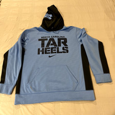 Nike Therma Fit UNC North Carolina Tar Heels Hoodie Men's L Blue Pullover