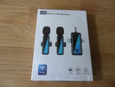 WIRELESS LAVALIER MICROPHONE CLIP-ON LED NOISE-CANCELLING 3-IN-1 – BLACK
