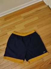 Nike Vintage Blue Gold Men's Nylon Soccer Shorts Size XXL