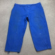 VINTAGE French Trousers Adult 42x26 Blue Workwear Chore Distressed Utility Mens