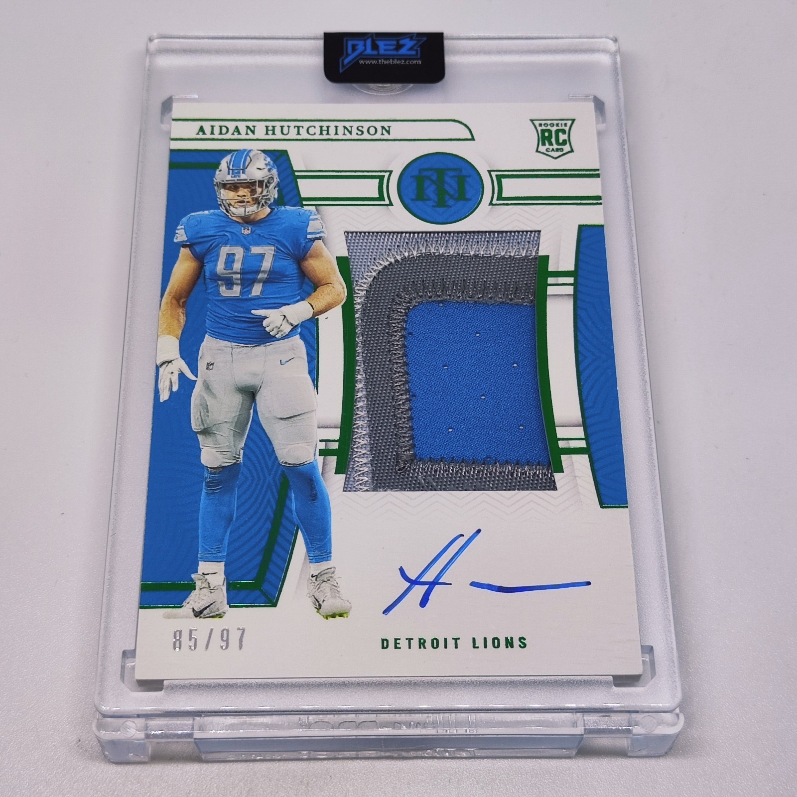 2022 National Treasures Rookie Patch Auto RPA Green AIDAN HUTCHINSON /97!!