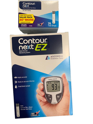 Contour Next Blood Glucose Test Strips 70 Count Plus Meter Expire: 04/30/2027