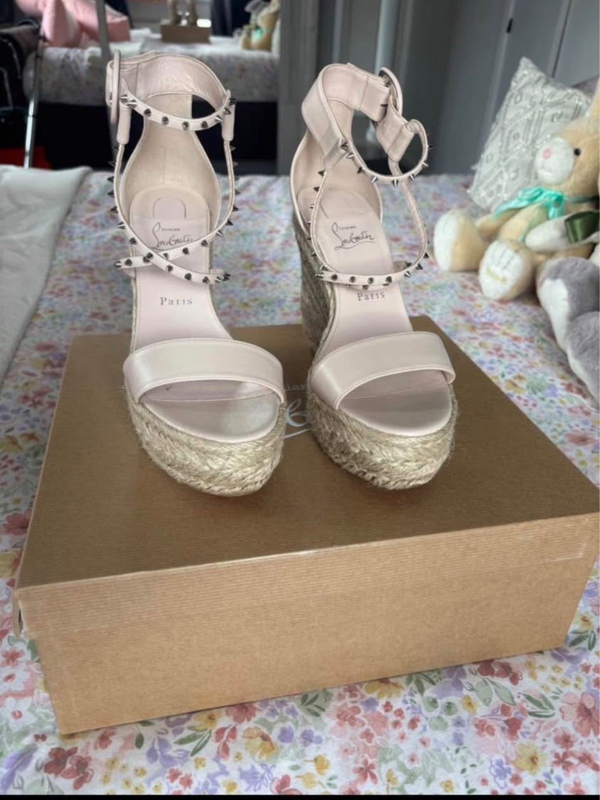 Cristian Louboutin women wedge shoes UK size 5, EU 38,NEW with box and dust bags image 2
