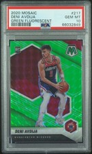 Deni Avdija RC /10 PSA 10 Pop 2 Green Fluorescent 2020 Mosaic Rookie Card #217 