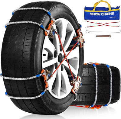 Snow Chains for SUV Car Pickup Trucks - Universal Adjustable Emergency Traction