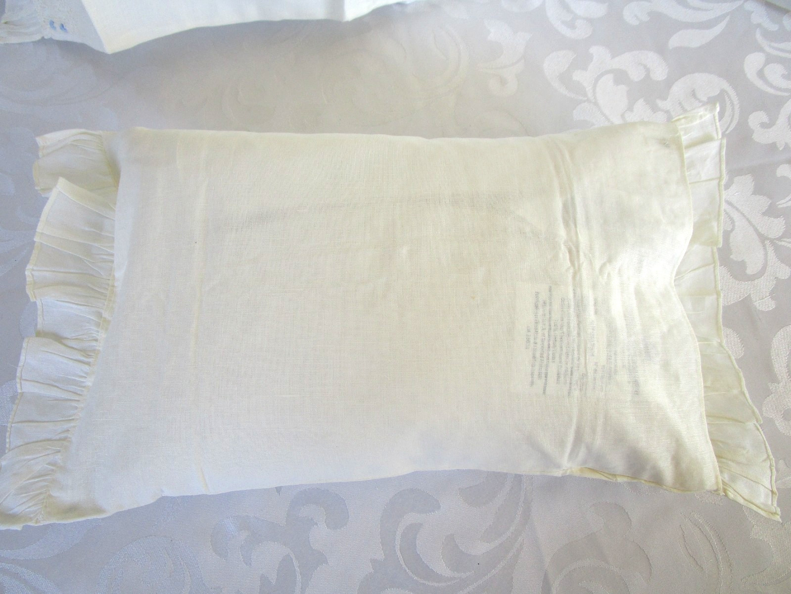 Shabby Chic FRENCH COUNTRY BED PILLOWS, LINEN/COTTON, SMOCKED POTTERY BARN DOWN