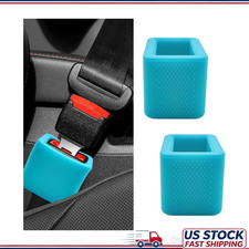 2-pack Blue Silicone Safety Belt Buckle Holder Booster Non-slip Univcolor Blue 2-pack Blue Silicone Safety Belt Buckle Holder Booster Non-slip Univcolor Blue