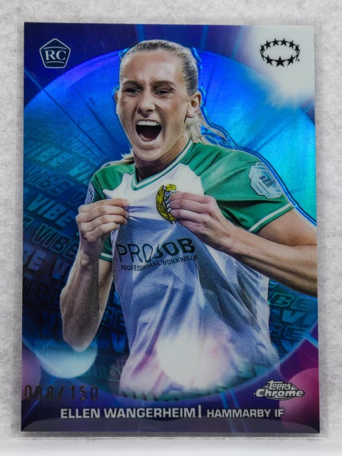 ELLEN WANGERHEIM 2024-25 Topps Chrome UEFA RC Vibe Blue Refractor #VB-3 88/150