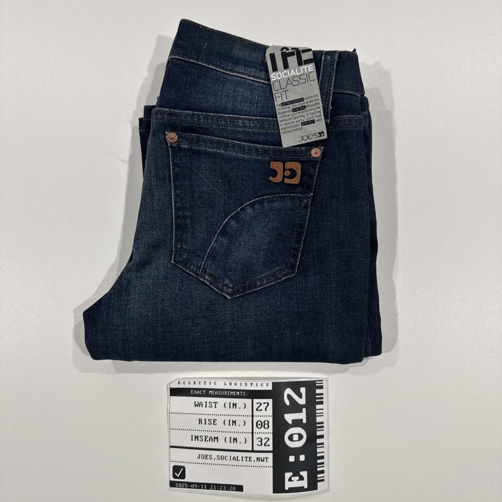 JOE’S Socialite Bootcut Dark Washed Woman’s Jeans W27/L32 Stretch NWT