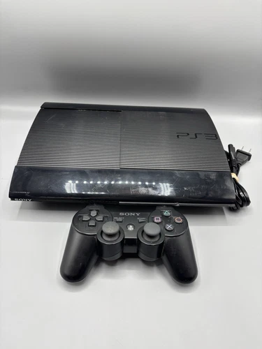 Sony PlayStation 3 Super Slim PS3 500GB Black Console Gaming System CECH-4301C